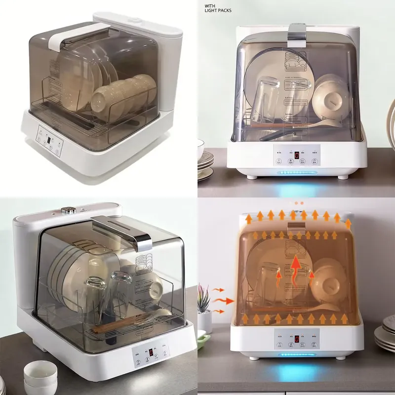 Kitchen Appliances Countertop - Portable Mini Dishwasher Transparent Countertop Smart