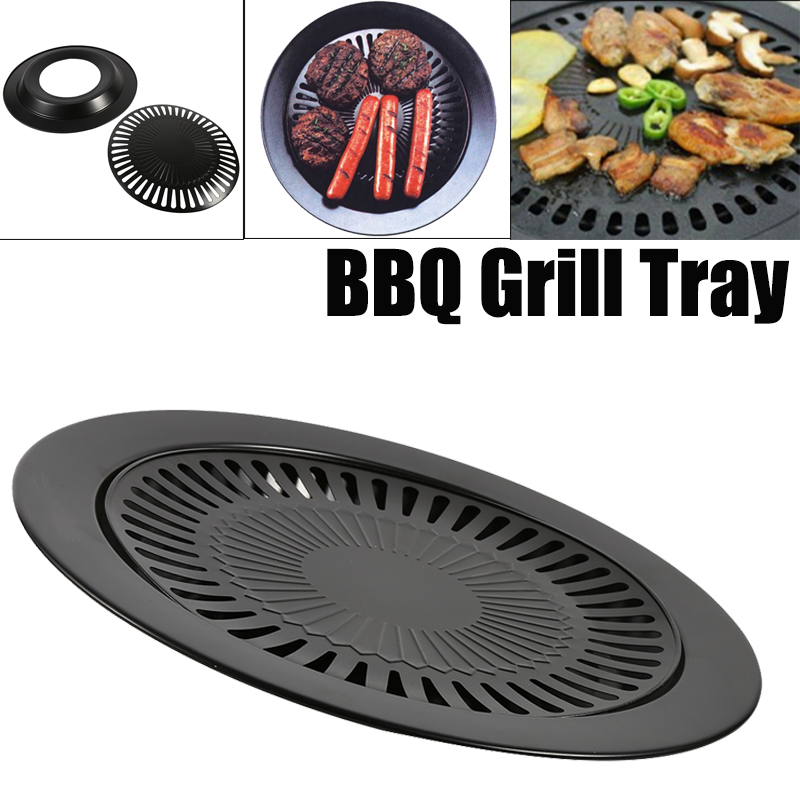 Electric Smoker Bbq - Smokeless Barbecue Grill Pan Gas Household