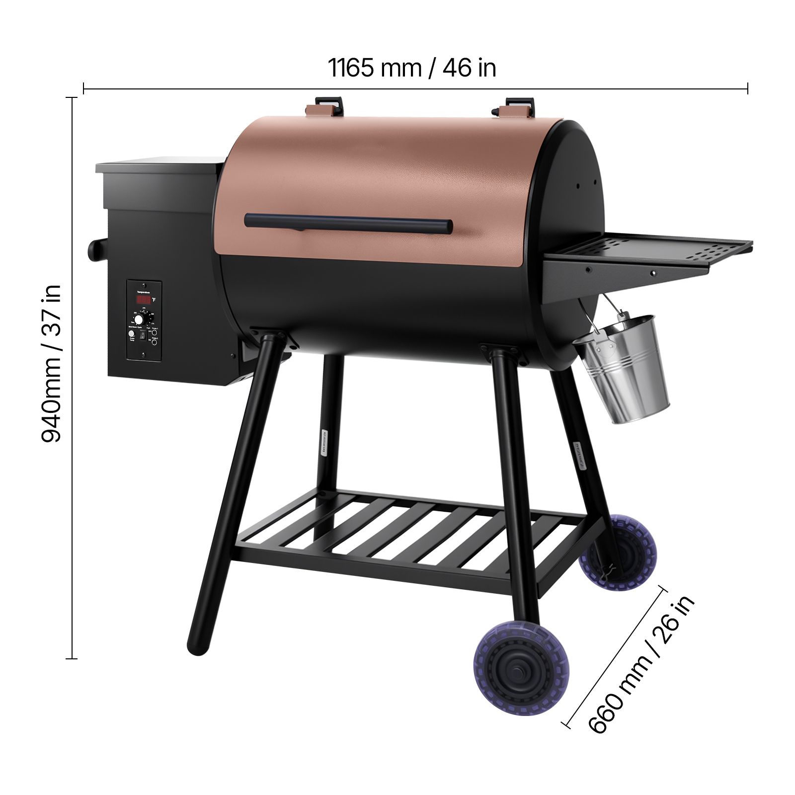 Wood Pellet Grill Smoker, 8 in - Electric Smoker Bbq ulasan dan harga