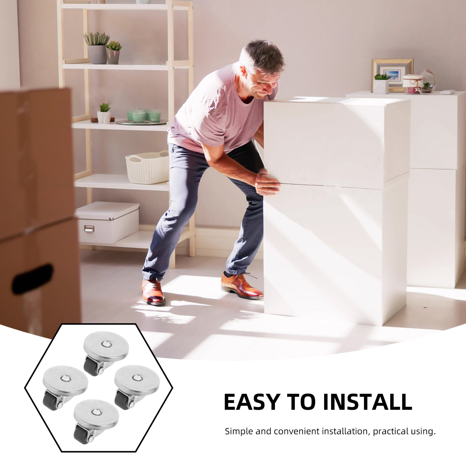 4Pcs Self Adhesive Mini Caster - Kitchen Appliances Countertop ulasan dan harga