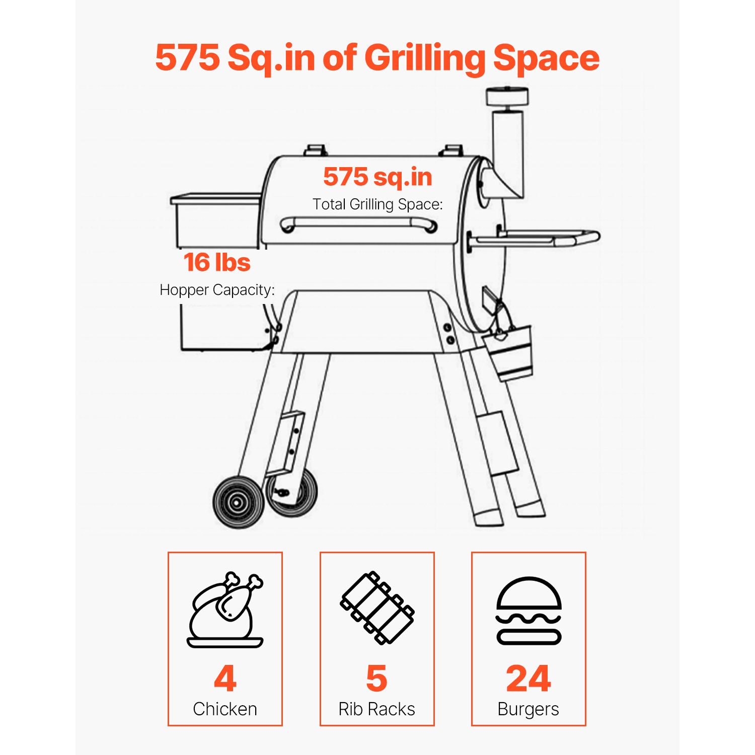 Wood Pellet Grill Smoker, 8 in - Electric Smoker Bbq ulasan dan harga